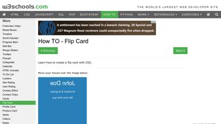
                            11. How To Create a Flip Card with CSS - W3Schools