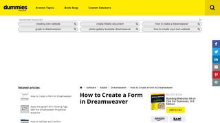 
                            6. How to Create a Form in Dreamweaver - dummies