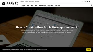 
                            7. How to Create a Free Apple Developer Account | - iGeeksBlog.com