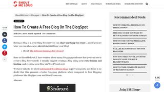 
                            13. How To Create A Free Blog On BlogSpot - ShoutMeLoud