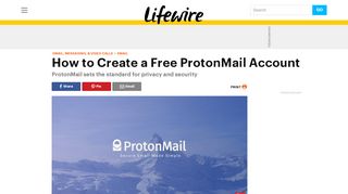 
                            7. How to Create a Free ProtonMail Account - Lifewire