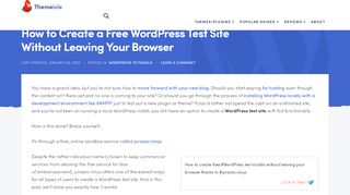 
                            5. How to Create a Free WordPress Test Site Without Leaving ...