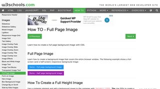
                            4. How To Create a Full Page Image - W3Schools