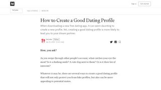 
                            8. How to Create a Good Dating Profile – YoCutie – Medium