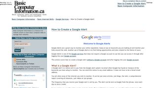 
                            13. How to Create a Google Alert - Basic Computer Information