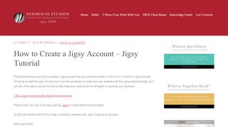 
                            10. How to Create a Jigsy Account for Your Website - Brenda Newhouse