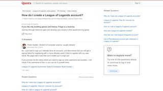 
                            7. How to create a League of Legends account - Quora