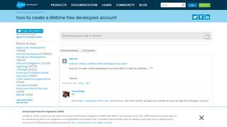 
                            11. how to create a lifetime free developers account - Salesforce ...