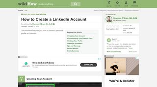 
                            3. How to Create a LinkedIn Account (with Pictures) - wikiHow