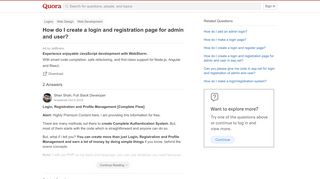
                            1. How to create a login and registration page for admin and ...