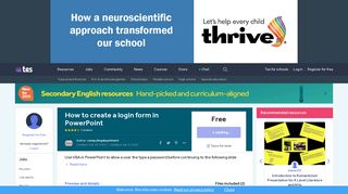 
                            7. How to create a login form in PowerPoint by computingMK ... - Tes