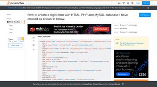 
                            6. How to create a login form with HTML, PHP and MySQL database I ...