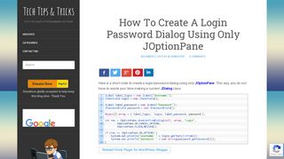 
                            2. How To Create A Login Password Dialog Using Only JOptionPane ...