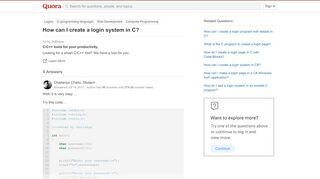 
                            6. How to create a login system in C - Quora