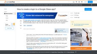 
                            4. How to create a login to a Google Glass app? - Stack Overflow
