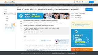 
                            1. How to create a loop in bash that is waiting for a webserver to ...
