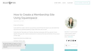 
                            10. How to Create a Membership Site Using Squarespace - Elle & Company
