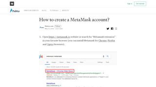 
                            3. How to create a MetaMask account? – Publica – Medium