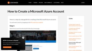 
                            10. How to create a Microsoft Azure Account for Umbraco - uSkinned
