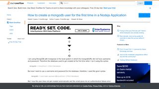 
                            2. How to create a mongodb user for the first time in a Nodejs ...