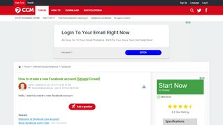 
                            4. How to create a new Facebook account [Solved] - Ccm.net