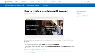 
                            3. How to create a new Microsoft account - Microsoft Support