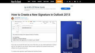 
                            12. How to Create a New Signature in Outlook 2013