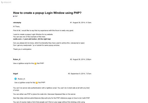 
                            8. How to create a popup Login Window using PHP? - PHP - The ...