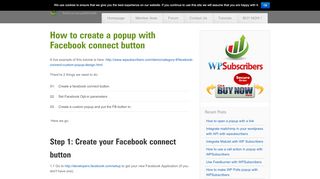 
                            13. How to create a popup with Facebook connect button - WPSubscribers