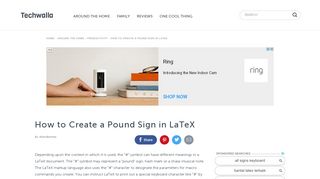 
                            10. How to Create a Pound Sign in LaTeX | Techwalla.com