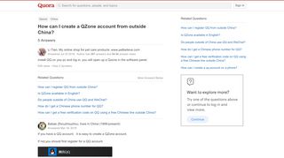 
                            3. How to create a QZone account from outside China - Quora