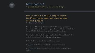 
                            5. How to create a really simple custom WordPress login page and sign ...