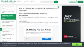 
                            8. How to create a responsive Modal Sign-Up form for a Website ...