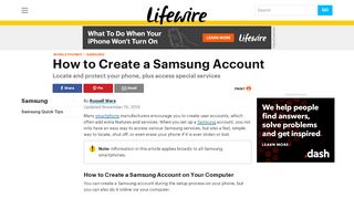 
                            9. How to Create a Samsung Account for Samsung Apps & More - Lifewire