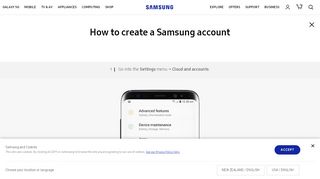
                            7. How to create a Samsung account