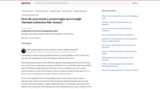 
                            3. How to create a secure login on a Google Chrome extension like ...