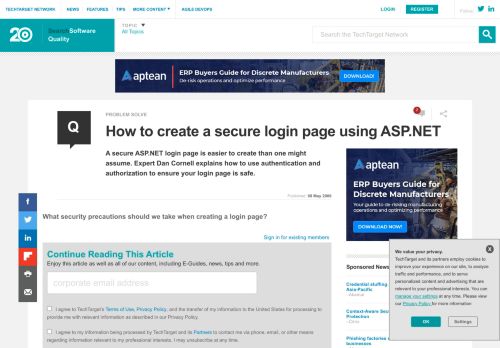 
                            12. How to create a secure login page using ASP.NET