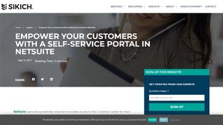 
                            9. How to Create a Self-Service Portal in the NetSuite Customer Center