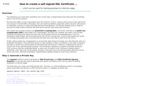 
                            4. How to create a self-signed Certificate - Akadia