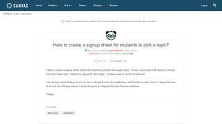 
                            13. How to create a signup sheet for students to pi... | Canvas LMS ...