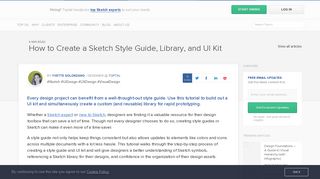 
                            11. How to Create a Sketch Style Guide, Library, and UI Kit | Toptal