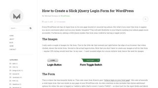 
                            7. How to Create a Slick jQuery Login Form for WordPress | Michael ...