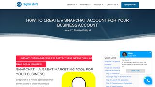 
                            9. How to Create a Snapchat Account For Your Business! - Digital Shift