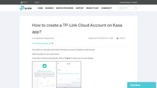 
                            2. How to create a TP-Link Cloud Account on Kasa？ | TP-Link