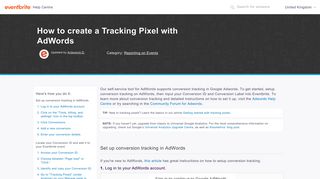 
                            11. How to create a Tracking Pixel with AdWords | Eventbrite Help Centre