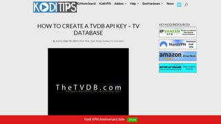 
                            5. How to Create a TVDB API Key - TV Database - Kodi Tips
