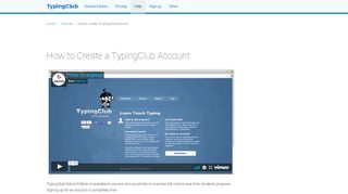 
                            4. How to Create a TypingClub Account