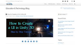 
                            11. How to Create a UI in Unity 3D | Studica Blog - Studica.com