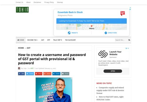 
                            3. How to create a username and password of GST portal with ... - Taxin