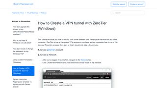 
                            7. How to Create a VPN tunnel with ZeroTier (Windows) – Help Center ...